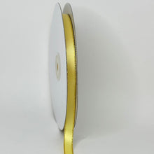  3/8" Double Face Satin Ribbon with Gold Edge Canary Yellow 50 Yards