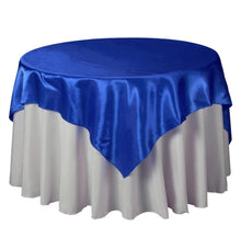  Royal Blue Satin Table Overlay 72" X 72" Square(1 Piece)