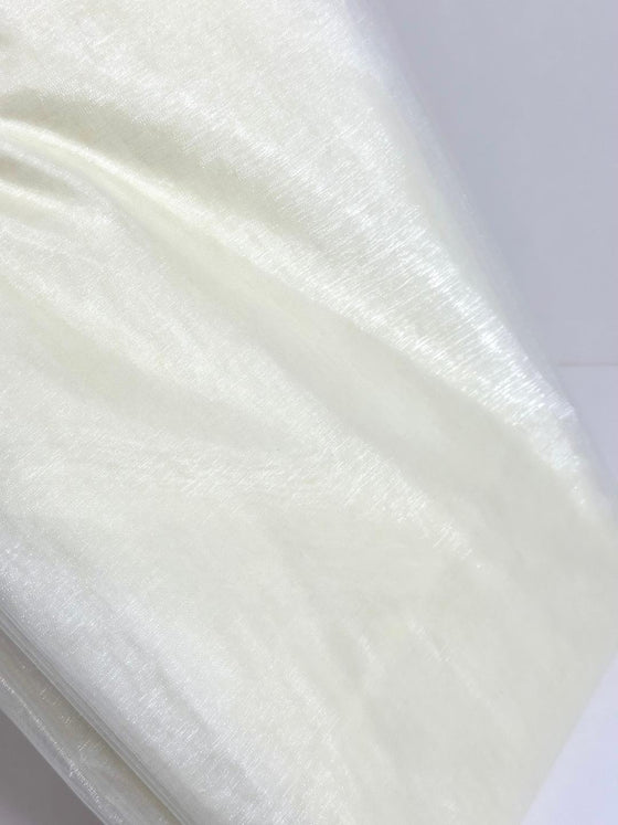 Ivory Sheer Organza Sheet With Sewn Edge 58" x 10 yards