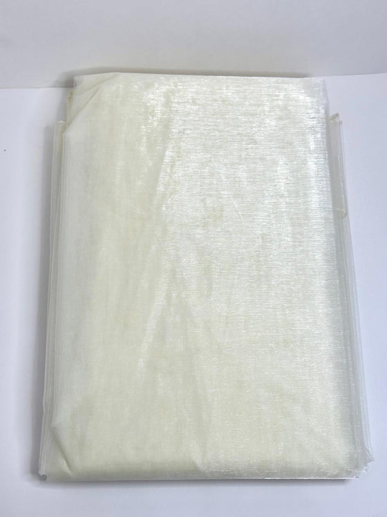 Ivory Sheer Organza Sheet With Sewn Edge 58" x 10 yards