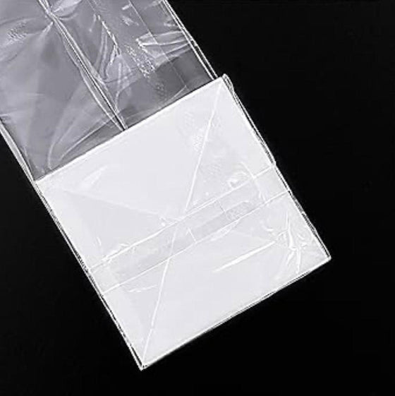 2" X 1.75" X 7" Clear Flat Bottom Cellophane Bags with Paper Insert (100 Pieces)