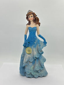  Mis Quince Anos Turquoise Cake Topper Doll with LED Light-up (1 Piece)