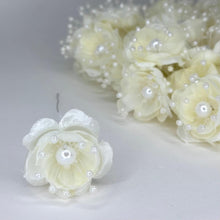  Organza and Satin Flower with Pearl Spray Ivory(72 Flowers)