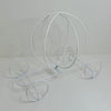 12 Inch White Wire Metal Pumpkin Carriage Centerpiece