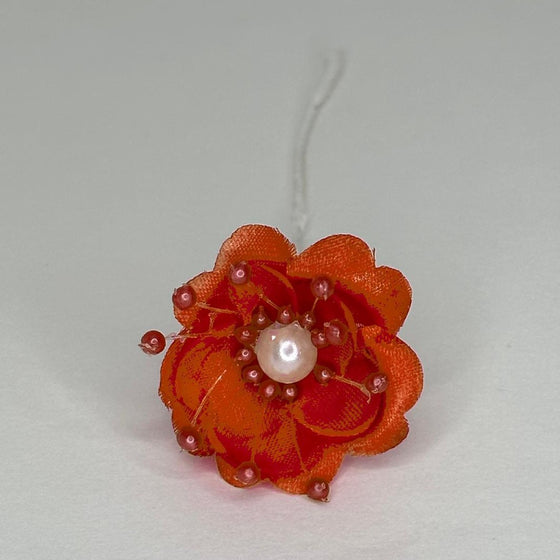 Organza and Satin Flower with Pearl Spray Mamey (72 Flowers)