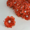 Organza and Satin Flower with Pearl Spray Mamey (72 Flowers)