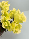 7 Heads Yellow Artificial Closed Rose Bush (12 Bushes)