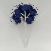 Organza and Satin Flower with Pearl Spray Navy Blue (72 Flowers)