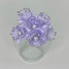 Organza and Satin Flower with Pearl Spray Lavender (72 Flowers)