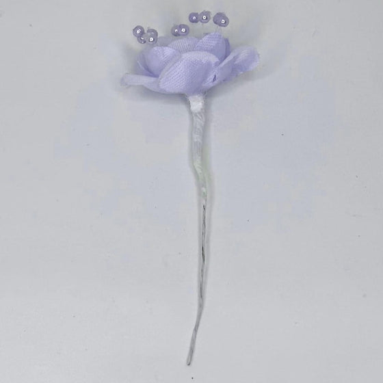 Organza and Satin Flower with Pearl Spray Lavender (72 Flowers)