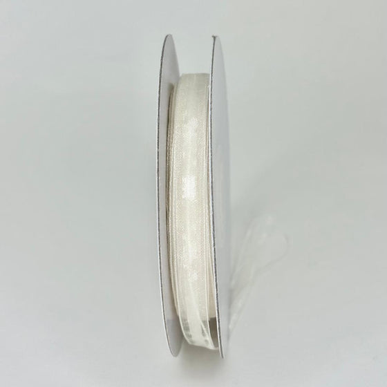 3/8" Ivory Organza Thin Pull Bow String Ribbon (25 Yard) Gift Wrapping Favor Decorating
