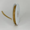 3/8" Gold with Gold Edge Organza Thin Pull Bow String Ribbon (25 Yard) Gift Wrapping Favor Decorating