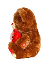 15" Brown Musical Valentine Bear with I Love You Heart and Light Up Cheek (1 piece)