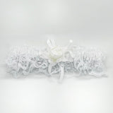 Lace And Satin Wedding Garter White