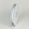 3/8" White Pull Bow Ribbon with Silver Edge (25 yard)