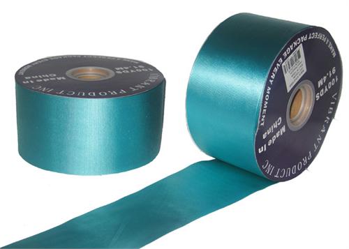 #40 Turqouise Flora Satin Ribbon 2.75"X100 yards (1 Roll)