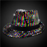 LED Light-Up Rainbow Color-Changing Sequin Hat