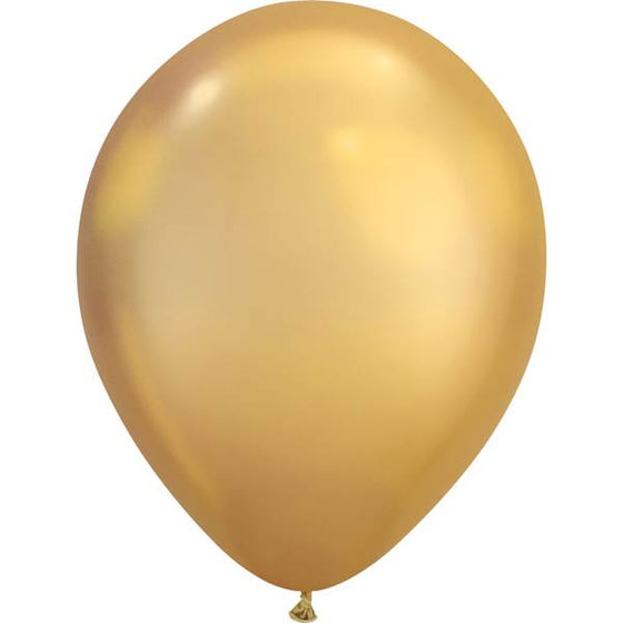 11 Inch Platinum Metallic Effect Balloons Gold (6 Balloons)