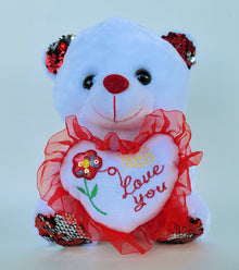  10" Valentine Bear with I Love You Heart White (1 Piece)