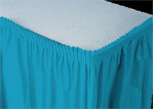  Turquoise Plastic Table Skirt (1 Piece)
