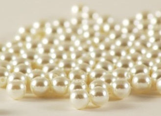 Jenlyfavors 16mm No Hole Loose Big Pearl Beads Table Decor Vase Filler Ivory (1 pound)