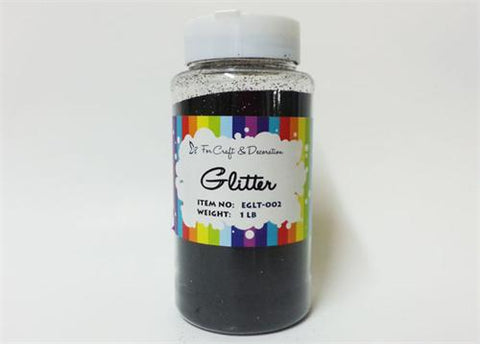 1 LB Black Glitter Powder