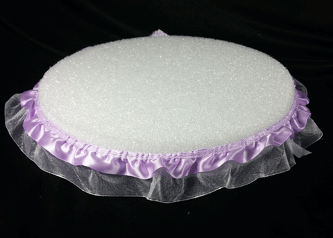 1-1/2" Lavender Ruffled Lace with Organza Base (50 Yards)