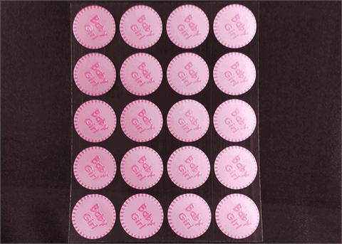 1' Baby Girl Stickers Peals (100 pieces)