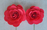 13" & 16" Foam Backdrop Flowers with Stick for Beautiful Room Wall Decoration Red (2 Pieces)