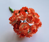0.75" Mini Mulberry Paper Flower Coral(120 Flowers)