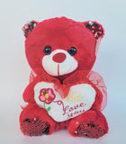 10" Valentine Bear with I Love You Heart Red (1 Piece)