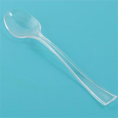 4" Clear Plastic Mini Dessert Spoon(36 Pieces)