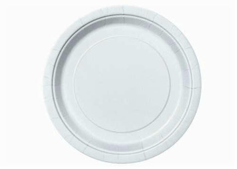 White Plastic Plates 9 " ( 8 Pieces )
