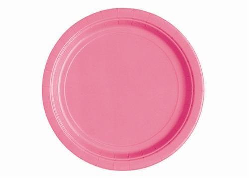 9" Hot Pink Paper Plates(16 Pieces)
