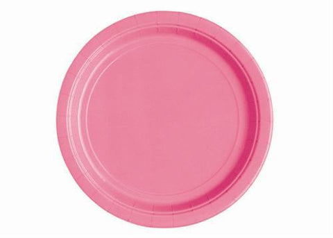 7" Hot Pink Paper Plates(20 Pieces)