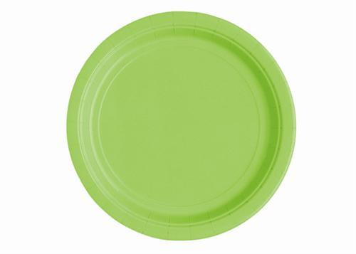 7" Lime Green Paper Plates(20 Pieces)