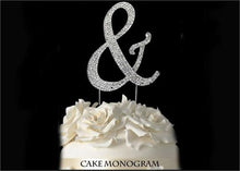  4-1/2" Large Letter "&" (And) Rhinestone Cake Topper Silver