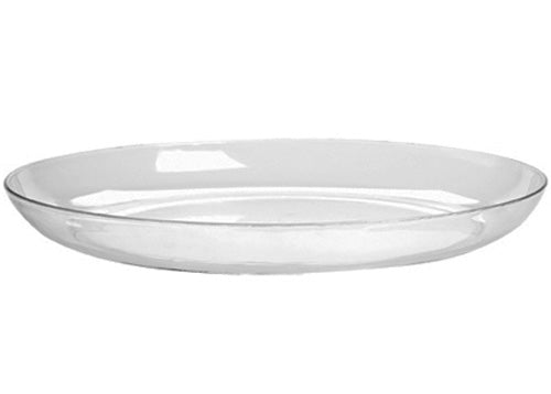 15" Designer Dish Plastic Clear (6 pieces)