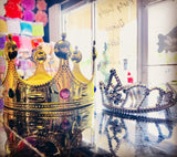 Gold Queen King or Prince Crown Plastic