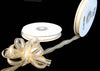 3/8" Ivory Pull Bow Ribbon with Gold Edge (25 yard)