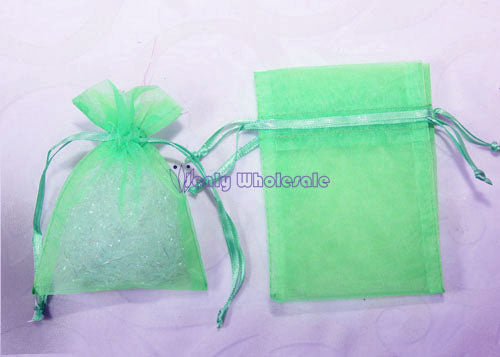 3 X 4 Mint Organza Bags (24 Pieces)