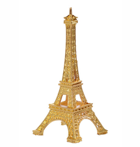 3'' Gold Mini Metal Eiffel Tower Card Holder Party Favor with Gift Box- 12 pcs