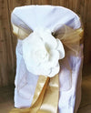 9" x 10 Ft Organza Chair Bows/Sashes Gold (12 pieces)