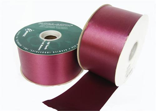 #40 Burgundy Floral Satin Ribbon 2.75" X 100 yards (1 Roll)