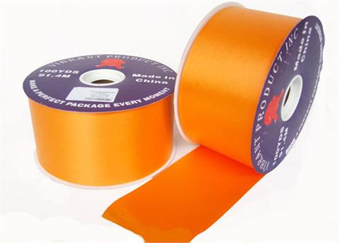 #40 Orange Flora Satin Ribbon 2.75" X 100 yards(1 Roll)