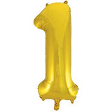 34" Foil Gold Number Balloon