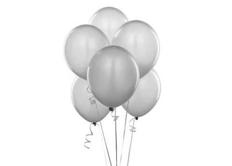 12" Pearl Tone Silver Balloon (72 Pieces)
