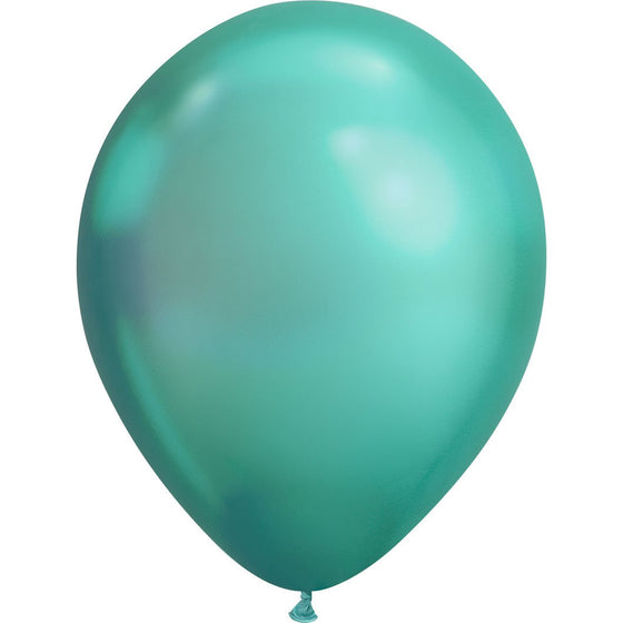 12 Inch Chrome Latex Balloons Green(50 Balloons)