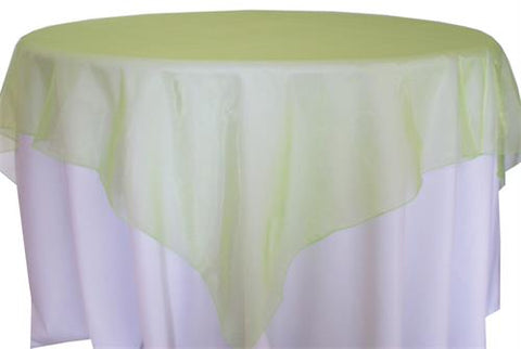 Apple Green Organza Table Overlay 80 X 80 Square(1 Piece) 