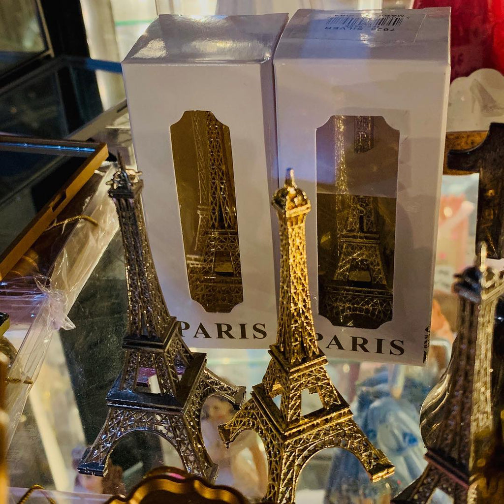 3'' Silver Mini Metal Eiffel Tower Card Holder Party Favor with Gift B